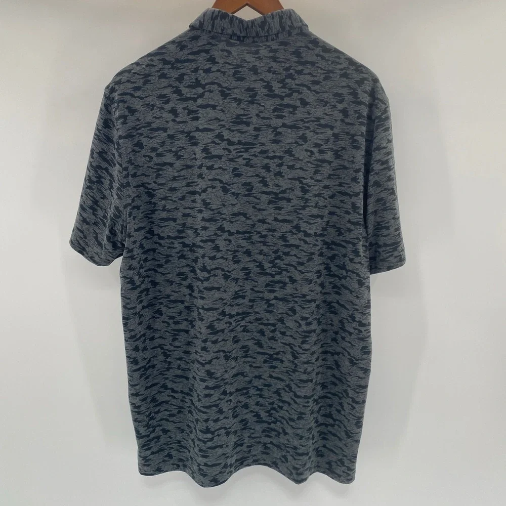 Adidas Golf Polo Shirt Mens Extra Large Gray Camo Performance Sustainable Active